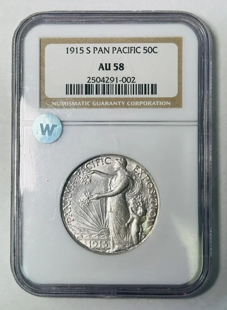1915-S Classic Commemorative Panama - Pacific Exposition NGC AU-58 Sight White