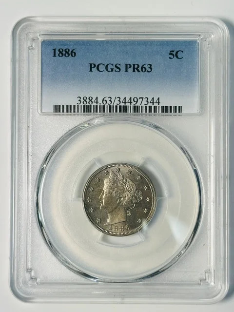 1886 P Liberty Head Nickel PCGS PR-63 PROOF