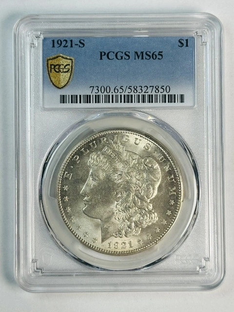 1921 S Morgan Silver Dollar PCGS MS-65 White!